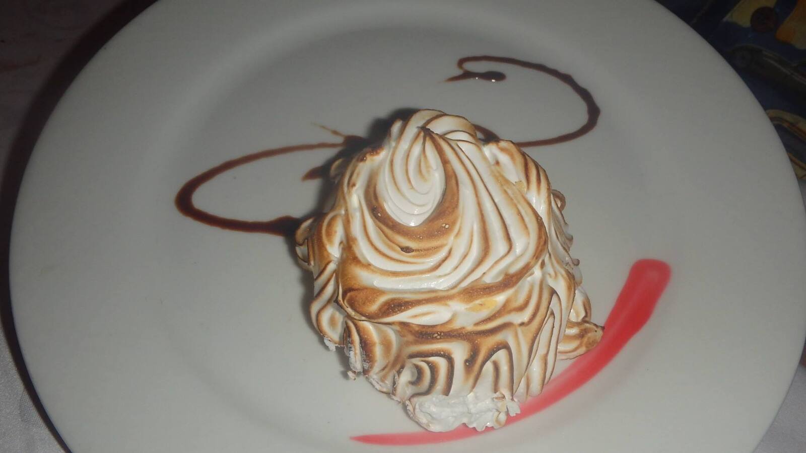 Dave’s favorite dessert..Baked Alaska… Portofino by Lynn Shallenberger