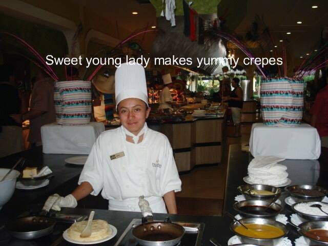 Desert crepes by Andrea in buffet