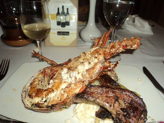 Lobster & lamb (El Jardin) Also had this as a Royal guest at Portofino by Anne