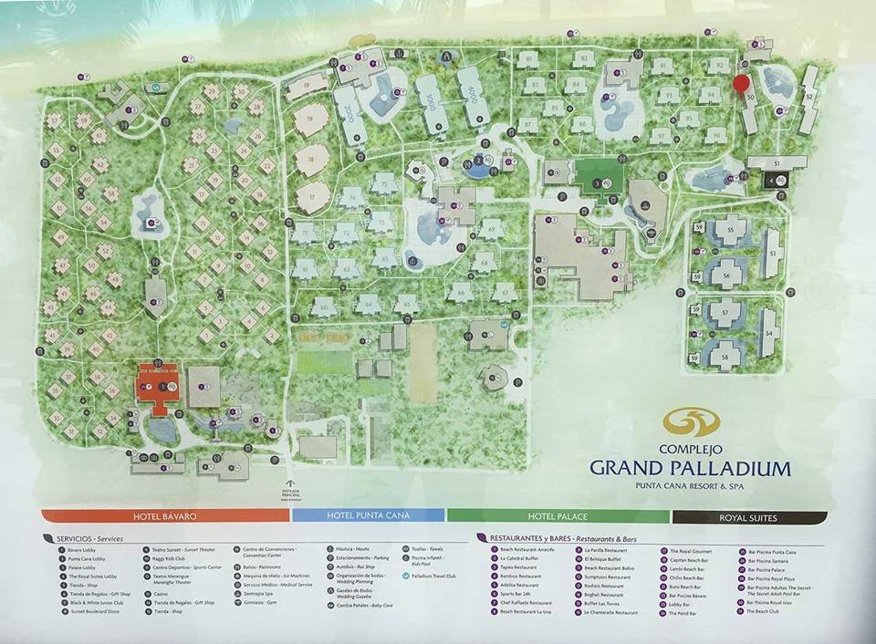 Palladium Punta Cana Map 2017